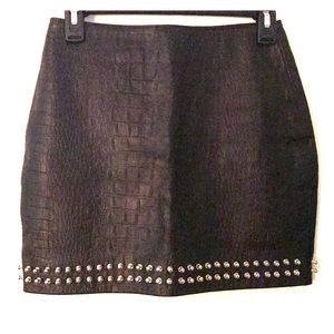 Stylestalker genuine leather mini skirt.